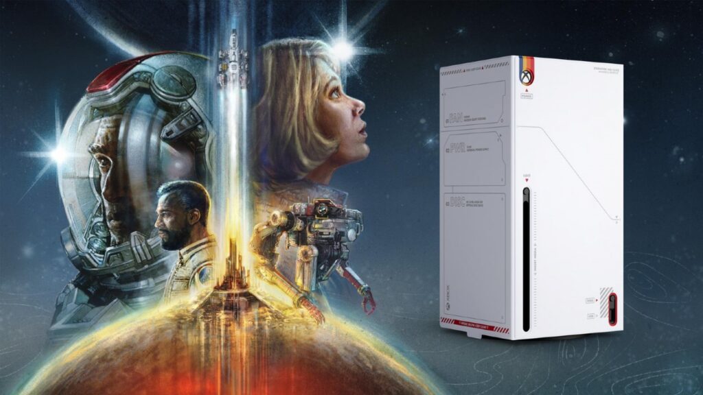 Microsoft revela novas “wraps” para o console Xbox Series X, começando com a edição especial Starfield!