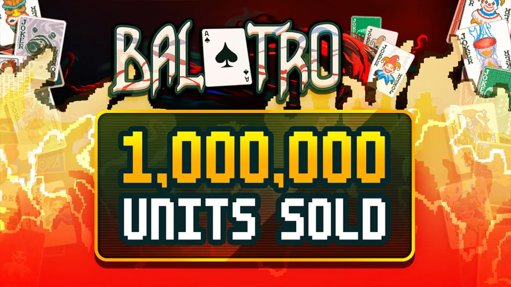 Vendas de Balatro ultrapassam 1 milhão