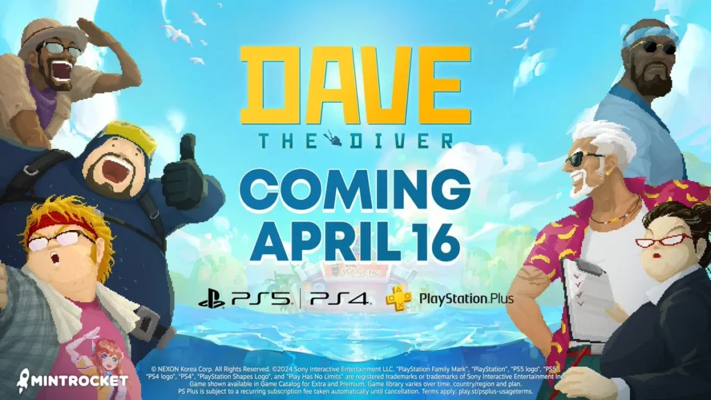 Dave the Diver será lançado em 16 de abril para PS4 e PS5; e estará disponível no PS Plus Extra e Deluxe