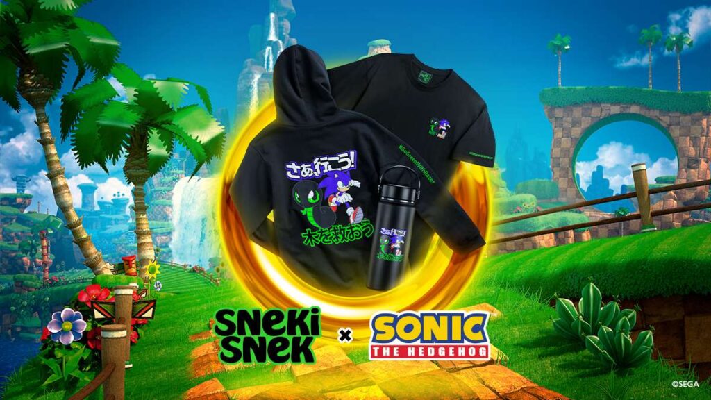 Sneki Snek e Sonic The Hedgehog aceleram pela conservação do meio ambiente em nova coleção de produtos