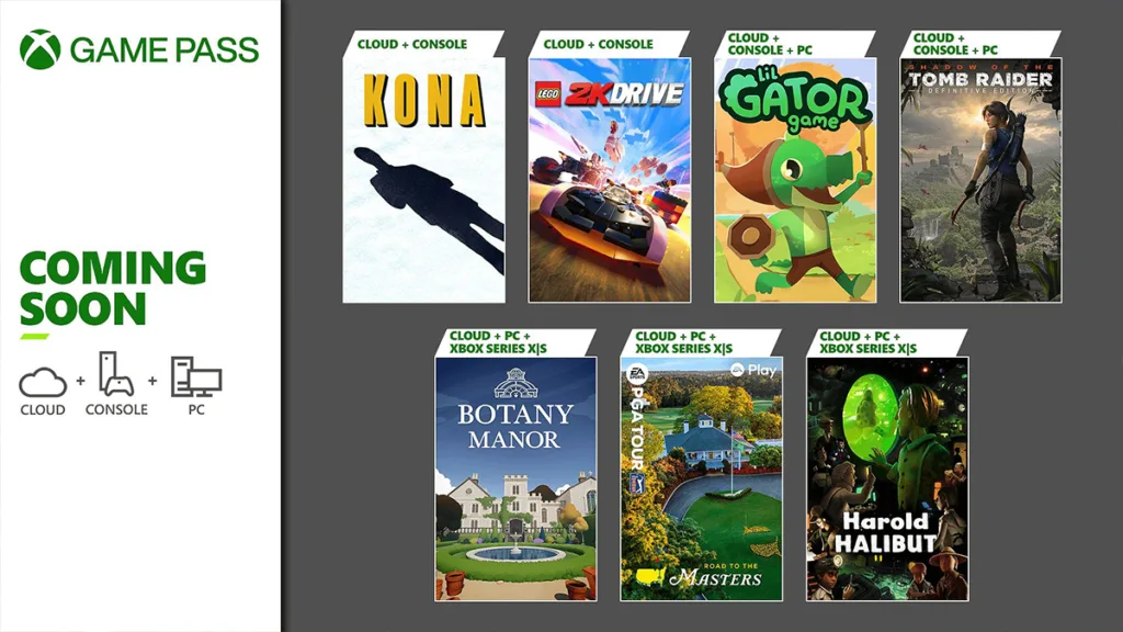 Xbox Game Pass adiciona LEGO 2K Drive, EA Sports PGA Tour, Harold Halibut e muito mais no início de abril