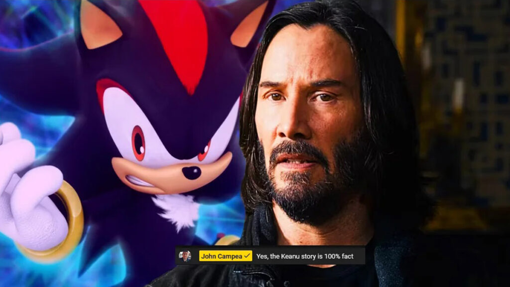 Sonic 3: Keanu Reeves será a voz de Shadow