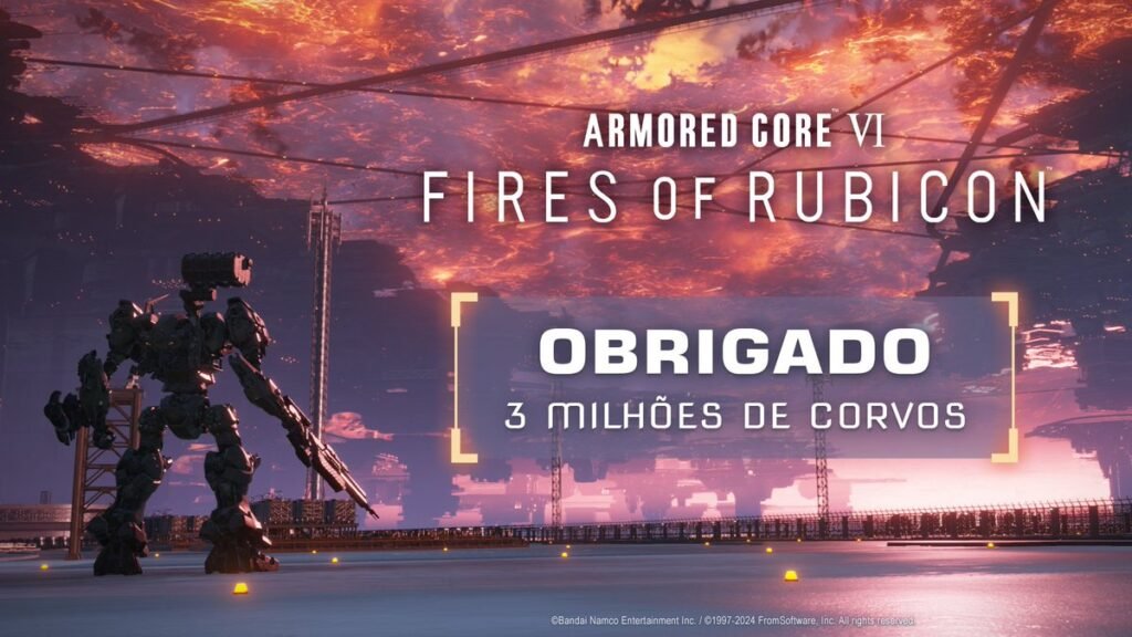 Armored Core VI: Fires of Rubicon alcança 3 milhões de unidades vendidas