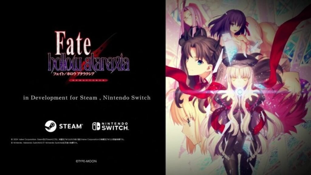 Fate/Hollow Ataraxia REMASTERED anunciado para Switch e PC