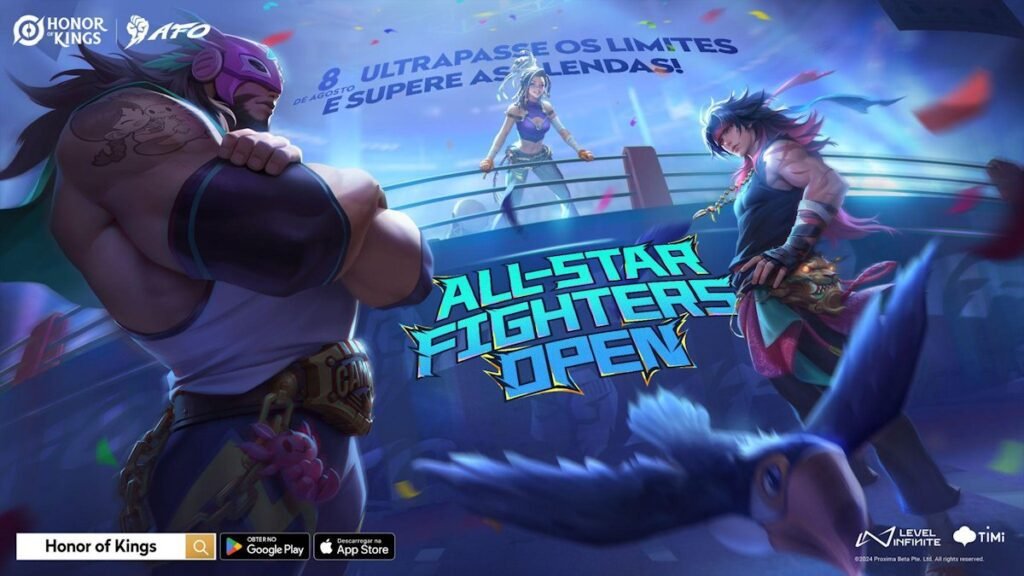 Honor of Kings recebe novos visuais baseados em artes marciais em All-Star Fighters Open