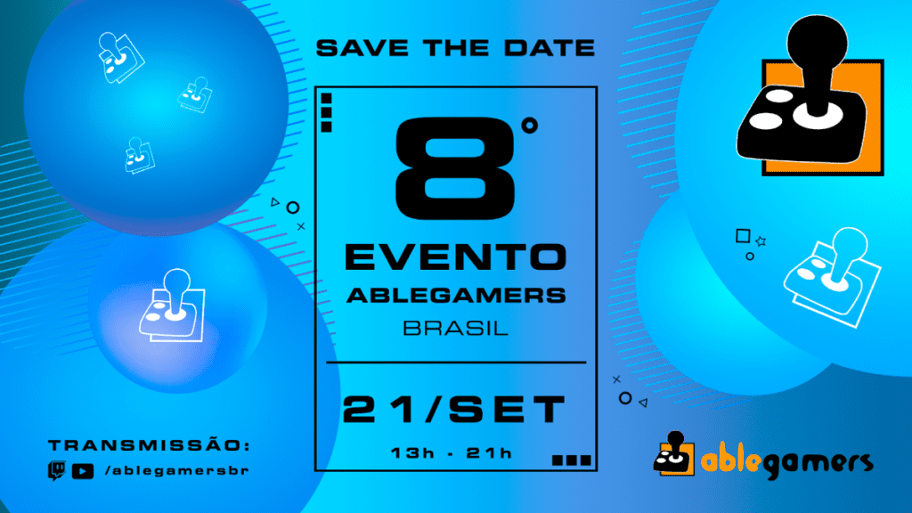 AbleGamers Brasil promove 8ª edição de seu evento anual em 21 de setembro