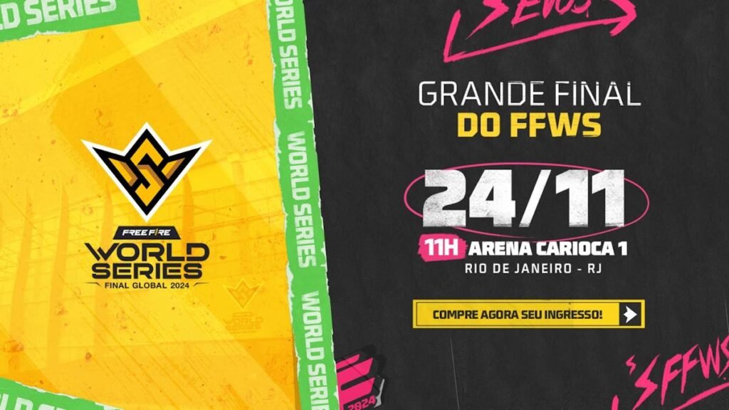 Segunda leva dos ingressos para a Grande Final do Free fire World Series Final Global 2024 já está aberta