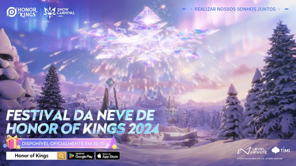 Entre em um Paraíso de Inverno: participe da diversão do Festival da Neve em Honor of Kings!
