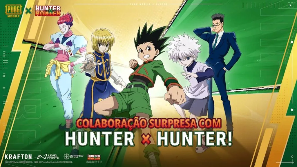 PUBG MOBILE anuncia parceria com Hunter x Hunter