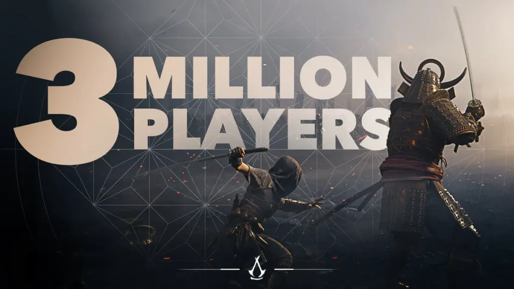 Assassin’s Creed Shadows ultrapassa 3 milhões de jogadores