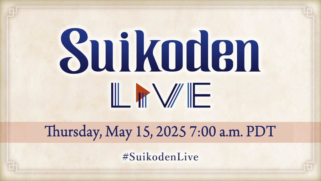 Transmissão Suikoden Live acontece em 15 de maio