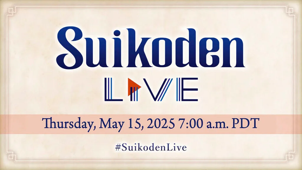 Transmissão Suikoden Live acontece em 15 de maio