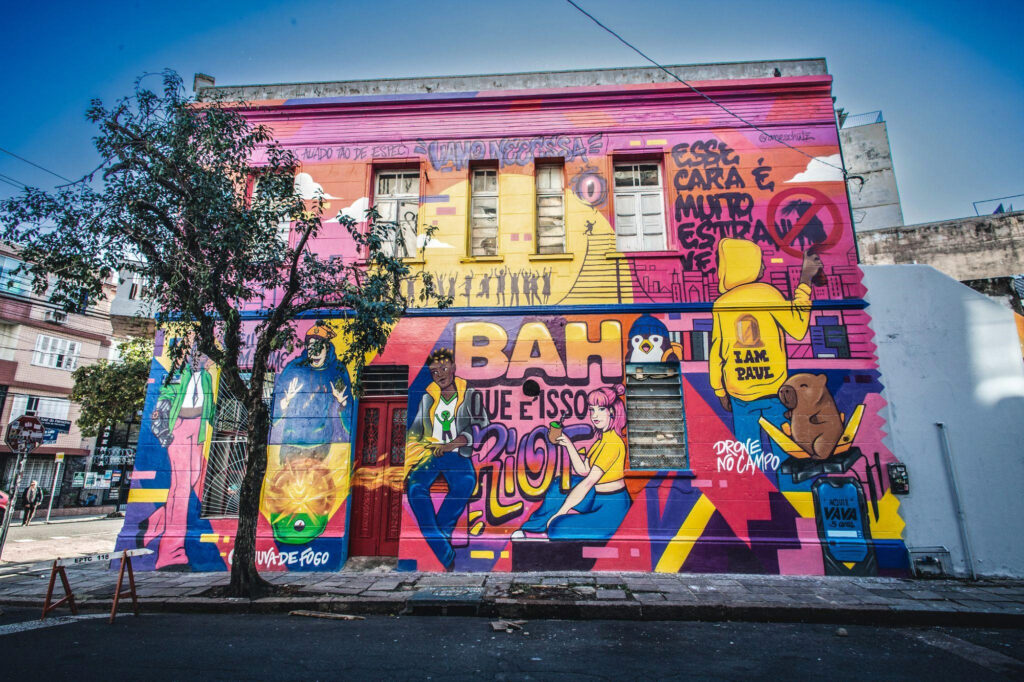 Grafite por Ane Schutz - Rua Sarmento Leite, 1103 – Cidade Baixa - Porto Alegre - RS - Brasil - Instagrafite - Ação VALORANT "Aqui é Vavá!"