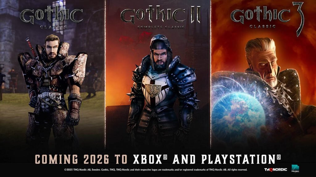 Trilogia Gothic Classic será lançada para consoles em 2026