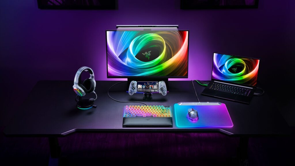 Coleção Phantom White, onde o charme retrô encontra o desempenho de próxima geração em um brilho translúcido. Foto: Reprodução/Razer