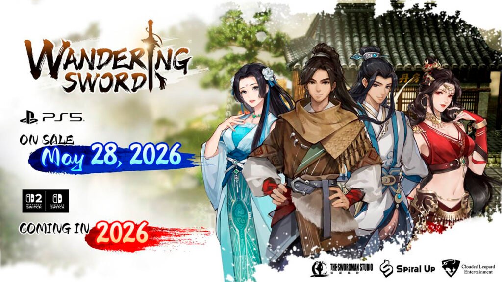 Wandering Sword chega ao PS5 em 28 de maio de 2026 e ao Switch 2 e Switch em 2026