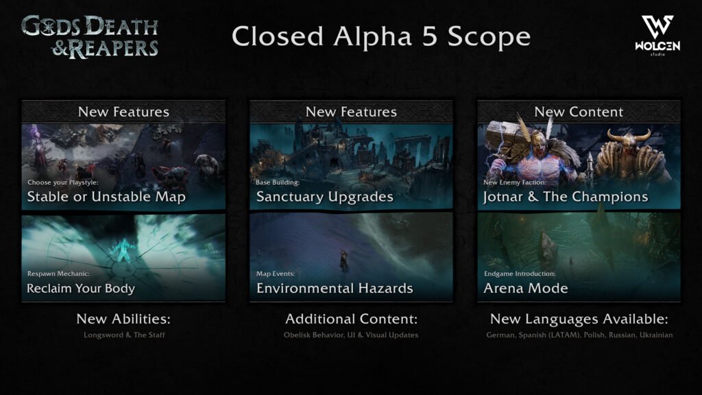 Gods, Death & Reapers Closed Alpha 5 escopo