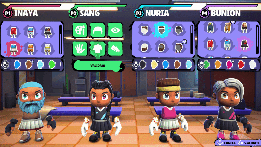Instant Sports 2 customização de personagens